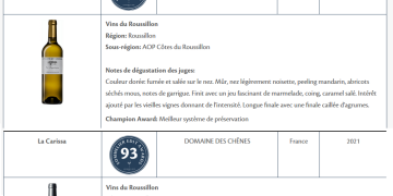 The Sommelier Edit Awards – 2026 - Domaine des Chênes